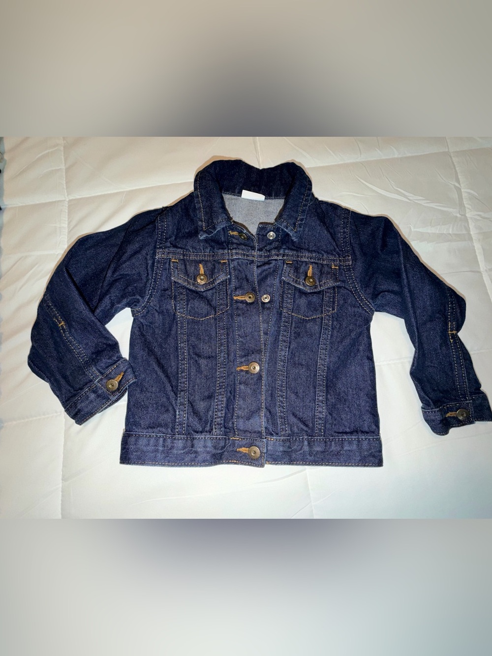Toddler Kids Wrangler Jean Jacket Snap Front Dark Wash 3T 100% cotton